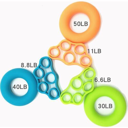 2Pcs/set Hand Gripper Grip Silicone Ring Hand Resistance Band Finger Stretcher-Exercise Forearm Wrist Training Carpal Expander