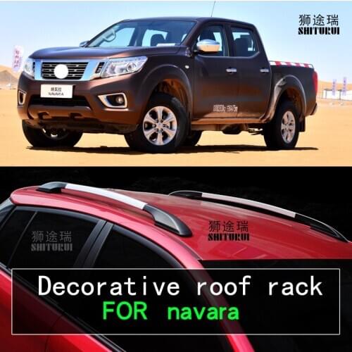 2Pcs Roof bars For NISSAN navara pickup 2016 2019 2018 17 Aluminum Alloy Side Bars Cross Rails Roof Rack Luggage CUV SUV