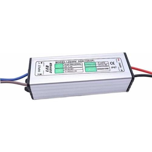 5pcs AC85V-265V to DC30V-36V LED Driver 900mA 30W Adapter Transformers Power Supply waterproof rainproof For LED Floodlight lamp