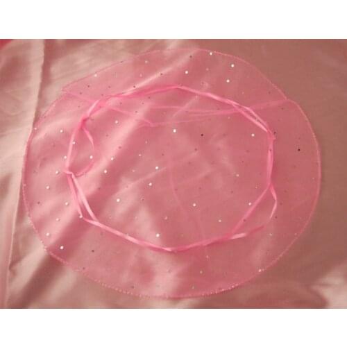 500pcs diameter 26cm Pink Round Organza Bag Drawstring jewelry packaging bags for Wedding/gift/food/candy/Christmas Yarn bag