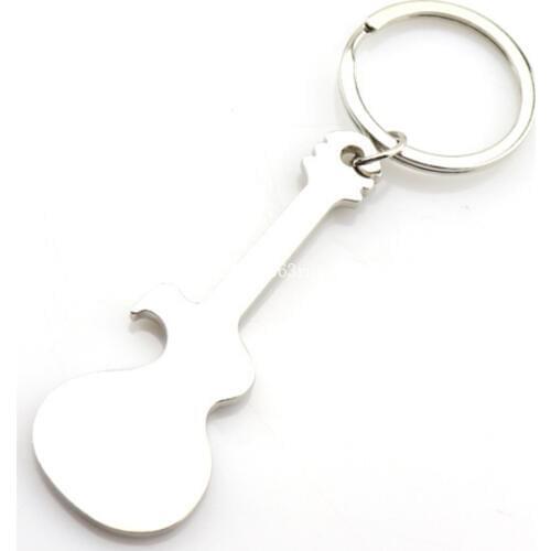 600pcs Zinc Alloy Guitar Beer Bottle Openers with Key Chain Wine Can Bottle Opener Keychain Keyring Key Chain