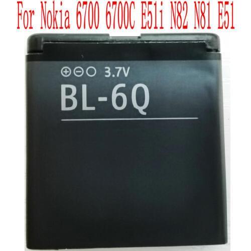 New High Quality 970mAh BL-6Q Battery For Nokia 6700 Classic 6700C E51i N82 N81 E51 Mobile Phone