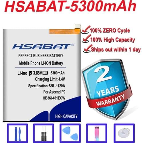 HSABAT 4850mAh HB366481ECW for Huawei P9 5C(P9 9 G9 P10 p20 Lite) G9 Honor 8 /Honor 8 Lite/ Y6 II honor 6c pro v9 play Battery