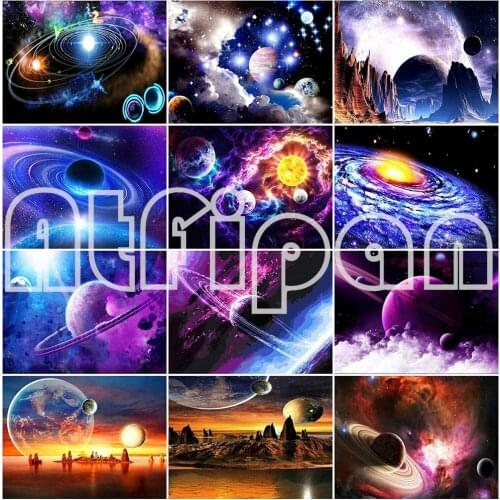 DIY Diamond Mosaic Universe Wall Art Diamond Painting Landscape Cross Stitch Kits Handmead Hobby Gift Home Decoration