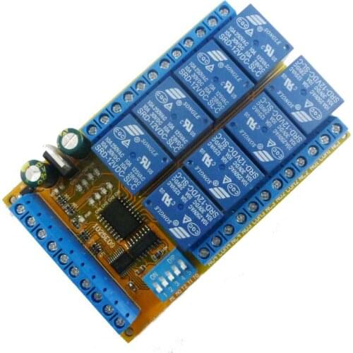 DC 5V 12V 24V 8 Channels Multifunction Power Conditioner/Sequencer Switch Interlock Latch Self-locking Momentary Relay Module