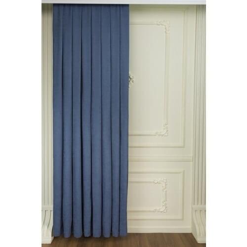 Fersa Decor Honeycomb Indigo Backdrop Curtain-Shir Pleat