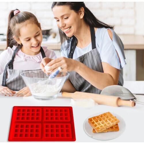 Waffle Mold Stretched Recycled Silicone Material Biscuit Mould Cake Mold For Pudding Chocolate Jelly Waffle