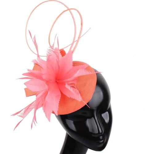 Floral Beautiful Fascinator Hats With Headband Elegant Ladies Wedding Party Occasion Headwear Bridal Show Event Hair Accessories