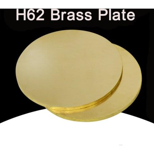 H62 Raw Brass Round Plate Thin Copper Sheet Disc Gasket Metal Stamping Blank Round Diameter 50/100/150/200mm Thick 0.8 1.5 2 3mm