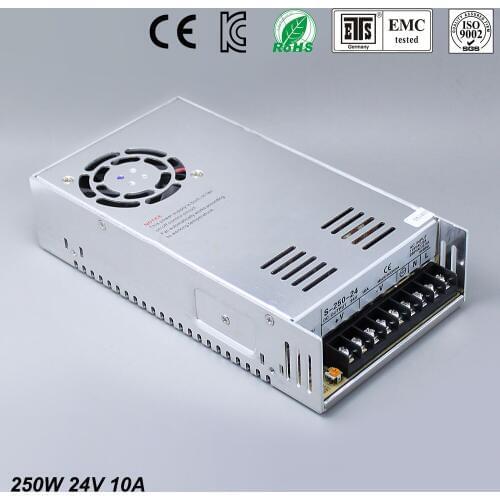 24V 10A 250W Switching switch Power Supply For Led Strip Transformer 110V 220V AC to dc SMPS with Electrical Equipment