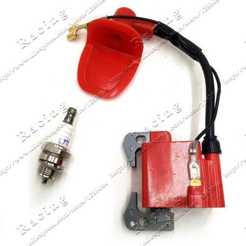 Performance Red IGNITION COIL for 43cc 47cc 49cc Mini Quad Pocket Dirt Bike ATV 2-Stroke Engine part with L7T spark plug