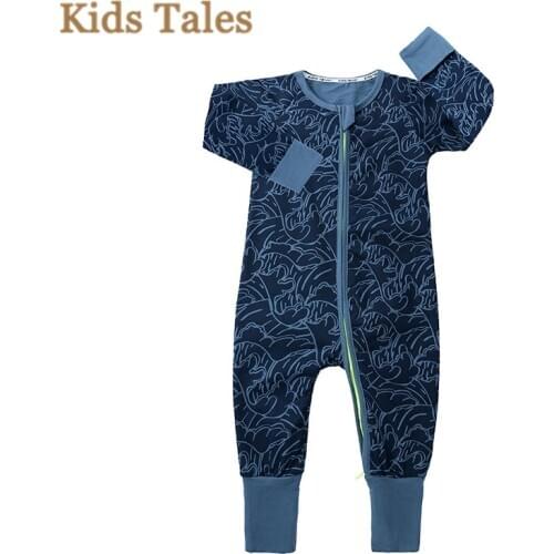 Summer Baby Boy clothing Newborn Jumpsuit Long Sleeve Cotton Pajamas 0-24 Months Rompers Baby Clothes kids Footed Pajamas Fall
