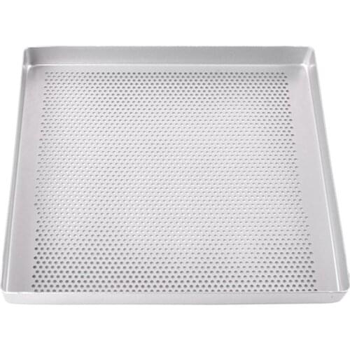 Square Aluminum Alloy Non-stick Cake Cookies Perforated Tray Oven Baking Pan for Kitchen Dining Bar Kitchen Tools Gadgets