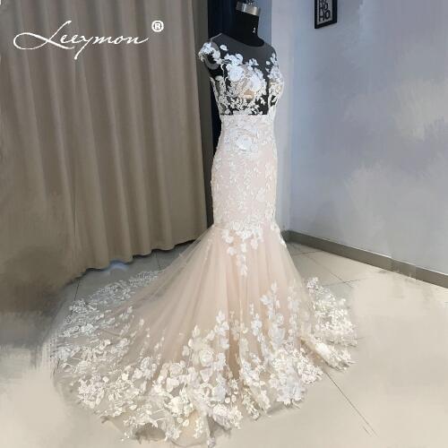 Leeymon Custom Made Evening Dress 2020Sexy Mermaid with Appliques Prom Party Gowns Floor-length Plus Size