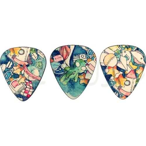 OEM Products,Colored printing 0.88 thickness guitar picks,celluloid guitar plectrums