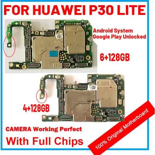 Original 128gb For HUAWEI P30 LITE Motherboard,Disassemble Unlocked Mainboard For HUAWEI P30 LITE Logic Board With Full Chips