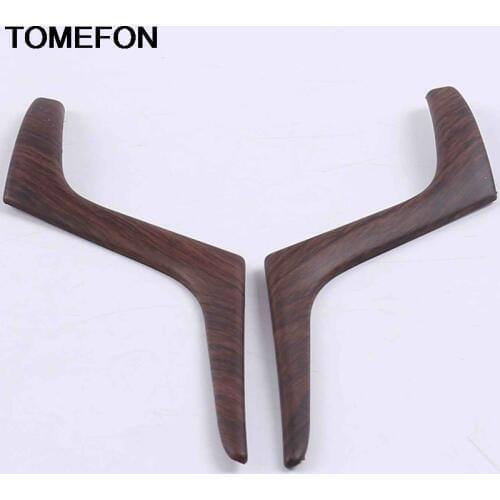 TOMEFON For Toyota Land Cruiser Prado FJ150 2014 2015 2016 2017 2018 Wood Paint Steering Wheel Cover Trim Interior Accessories