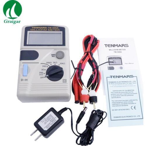 Portable Micro Resistance Meter Milliohm Meter TM-508A Measurement Range 1milliohm to 20kOhm