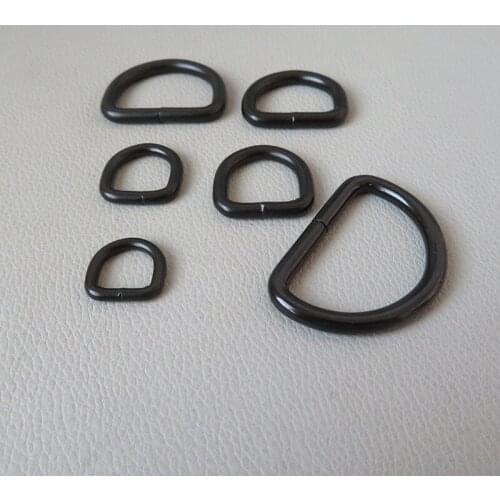 50Pcs/Lot Strong Metal D Ring Buckle Hardware Straps Belt Loop For Bag Backpack Pet Cat Dog Collar Clasp Sewing DIY Accessory