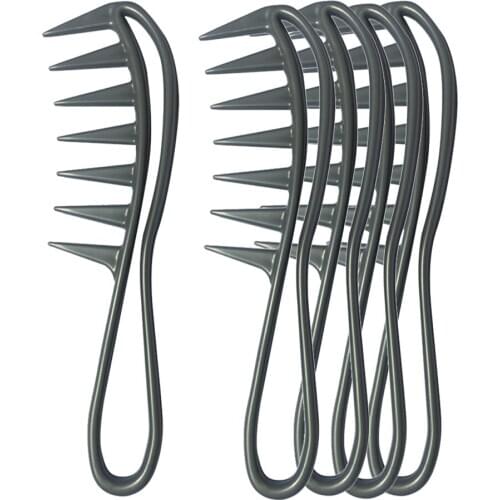 5X SALON HAIRDRESSING SHOWER COMB WIDE TOOTH DETANGLER WET HAIR BRUSH COMB