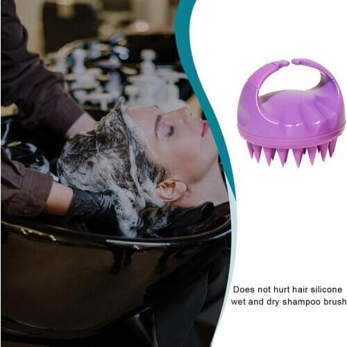 Shampoo Brush Hair Scalp Massager Wet and Dry Hair Shampoo Brushes Soft Brush Cleaning For Women Rubber Hair Pet Silicon P5K1
