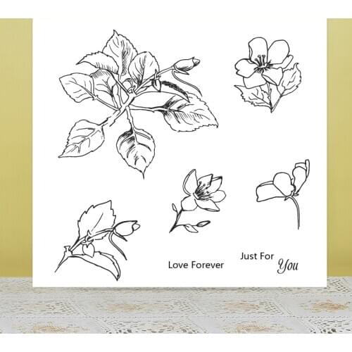 ZhuoAng FLOWER Leaf silicone stamp / stamp DIY scrapbook / album decoration transparent seal / seamless seal