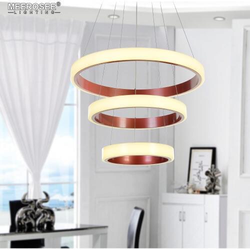 Morden Led Pendant Lights Round Circle Acrylic Lampadari Cristall Lustre Lamp Remote Dimming Lamparas De Techo Colgante Moderna