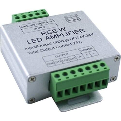 LED RGBW Amplifier DC 12V-24V 24A 4 Channel 4CH RGBW LED Strip Power Repeater signal amplifier For RGBW led strip lamp lighting