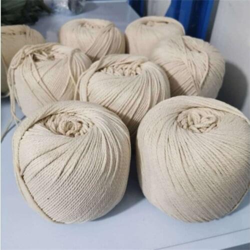 1.5/2/3/4/5mm Natural White Cord Three-Strand Cotton Rope Hand-Woven Tapestry Hanging Basket Bag Zongzi Binding Line 1000G