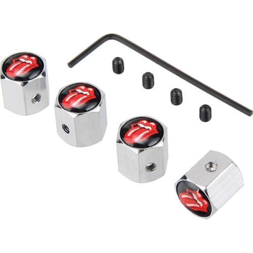 Funny Tongue Logo Valve Caps for BMW E46 Mini Cooper Land Rover Carlsson Dodge KIA K3 Honda Car Styling Wheel Airtight Covers