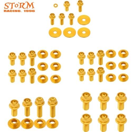 Motorbike Fork Guard Front Fender Number Plante Radiator Shrounds Rear Fender Seat Screw For Suzuki RM125 RM250 RM 125 250 01-08