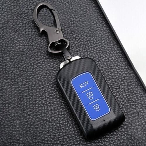Carbon fiber Silicone Car Key Case Cover for Mitsubishi Eclipse Cross Outlander 3 ASX Pajero Sport Lancer 10 Remote Protect Case