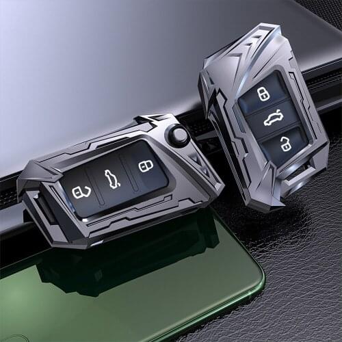 Car Protection Zinc Alloy Car Key Case Cover For VW Volkswagen Beetle Passat Tiguan Touran Jetta MK1 MK6 Golf 5 7 Car Styling