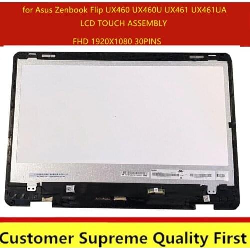 For ASUS ZenBook Flip UX461U UX461UN UX461UA 1920*1080 NV140FHM-N62 LCD DISPLAY touch lcd assembly