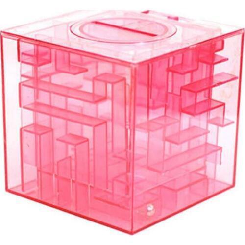 1PC 3D Maze Magic Cube Puzzle Speed Labyrinth Rolling Ball Piggy Bank Toys Game Cubos Magicos Baby Kid Money Boxes MA 021