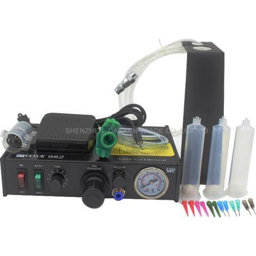 1PC FT-982 Semi-automatic Glue Dispenser Glue Dispenser machine Glue Dispenser Solder Paste Liquid Controller 220V