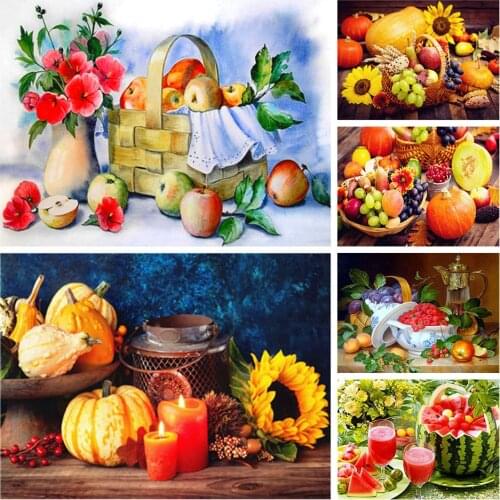 5D Diy Diamond Painting Kitchen Fruit Full Square Round Rhinestone Embroidery Cross Stitch Kit Mosaic Handmade Gifts Home Decor
