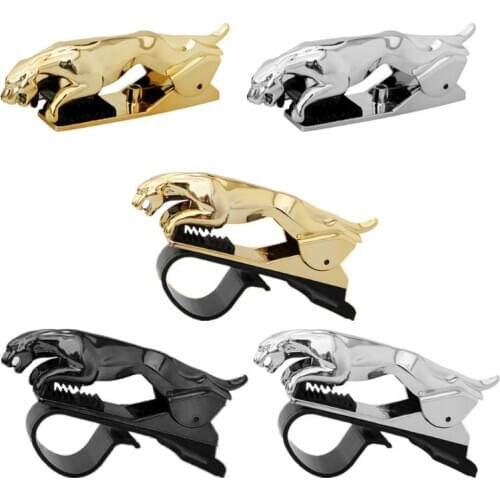 Universal Car Dashboard Mount Clip Phone Holder Leopard Pattern 360 Degree Adjustable GPS Navigation Stand Bracket for Smart Cel