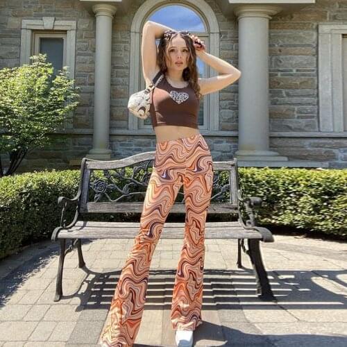 Vintage Y2K Joggers Women Harajuku Flare Pants Slim E Girl Aesthetic Outwear Basic Trousers Female 90s Sexy Casual Sweatpants