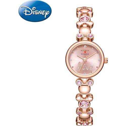Minnie Beautiful Girl Bracelet Wrist Watches Fashion Women Stainless Steel Luxury Brand Clock Female Casual Rose Gold Time Gift