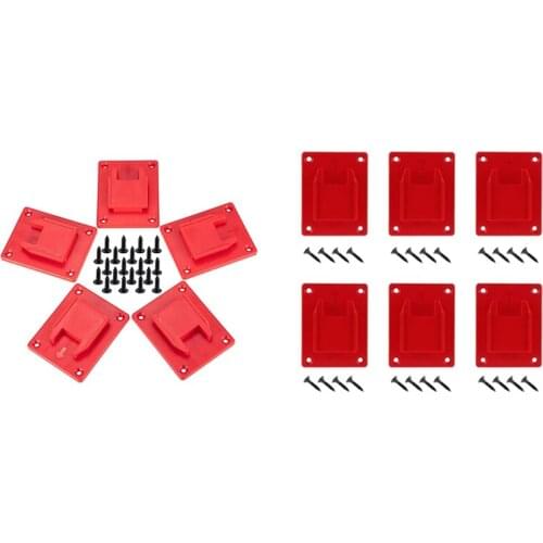 ABS Plastic Tool Holder for Dewalt 20V Drill Mount Fit for M18 Tools with Screws, Red