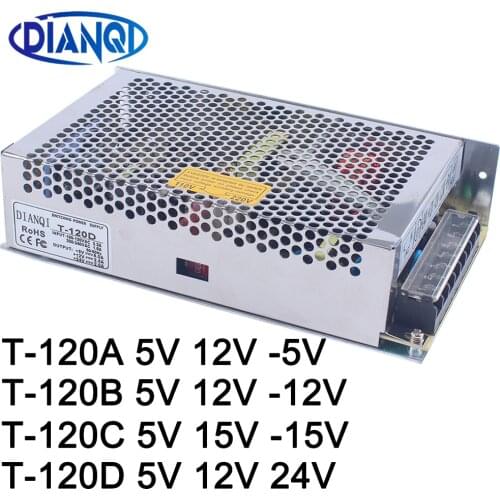 T-120C 5V 15V -15V Triple output Switching power supply T-120A 5V 12V -5V T-120B 5V 12V -12V ac dc T-120D 5V 12V 24V