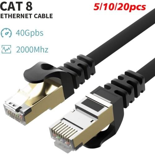 Cat8 Ethernet Cable 40Gbps High Speed Network Cable Cat7 Lan Cable For Router Pc Ps4 Tv Laptop RJ45 Cord Support DropShipping