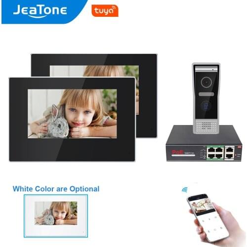 JeaTone 7 inch WIFI IP Video Door Phone Intercom Kit Door Bell Door Speaker Access Control System Touch Screen Motion Detection