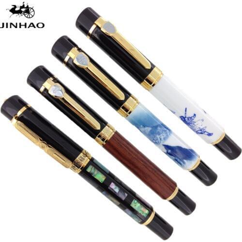 JINHAO 650 Luxury Gift Colourful Abalone Shell Ballpoint Pen 0.7mm Refill Roller Ball Pens Free Shipping