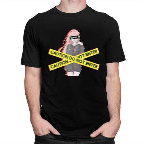 Kawaii Zero Two T Shirt for Men Cotton Leisure T-shirt Short Sleeves Anime Manga TV Show Tee Darling In The Franxx Tshirt Gift