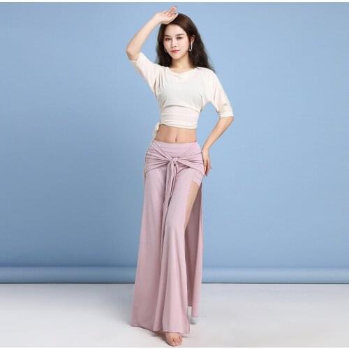 Belly Dance Costume Female Adult Sexy Top+Long Skirt Mixed Color Suit Performance Clothes Suit New Profession Practice Clothing