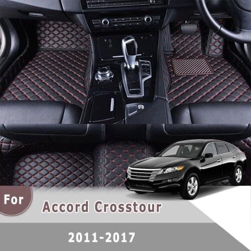 RHD Carpets Car Floor Mats For Accord Crosstour 2017 2016 2015 2014 2013 2012 2011 Waterproof Styling Accessories Rugs For Honda