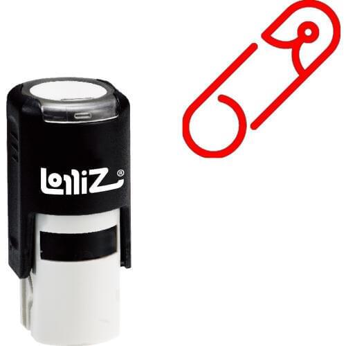 LolliZ Safety Pin Self-Inking Rubber Stamp - Modern Symbol Series