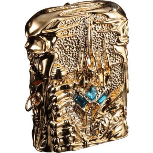 3D Caving Metal Windproof Fuel Kerosene Oil Lighter Men Inflatable Brass Thickened Lighter Gadgets Grinding Wheel Metal lighter